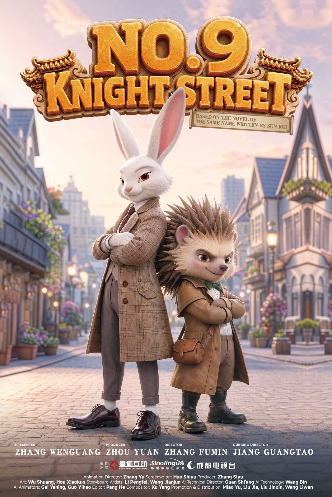 Theatrical poster for Knight Street No.9, an AI animated detective series by StarTrail